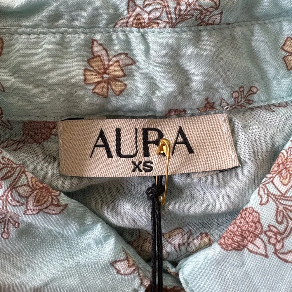 AURA maxi dress blue cream chic floral pastels - Picture 13 of 13